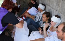 Nach Vermissten suchen, »Schwerverletzte« nach einem Unfall versorgen: Rettungskräfte probten am Samstag bei ihrer Großübung den