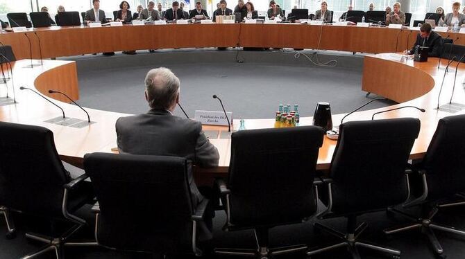 Sitzung des Neonazi-Untersuchugsausschusses des Bundestags. Foto: Wolfgang Kumm/Archiv