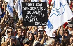 Allein in Lissabon beteiligten sich Zehntausende Portugiesen an einer vom Gewerkschaftsdachverband CGTP organisierten Demonst