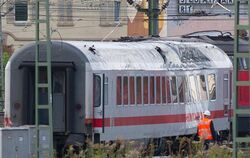 Der Intercity-Unfall in Stuttgart.