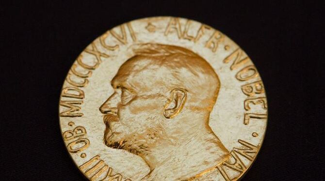 Nobelpreis-Medaille mit dem Bild von Alfred Nobel. Foto: Berit Roald
