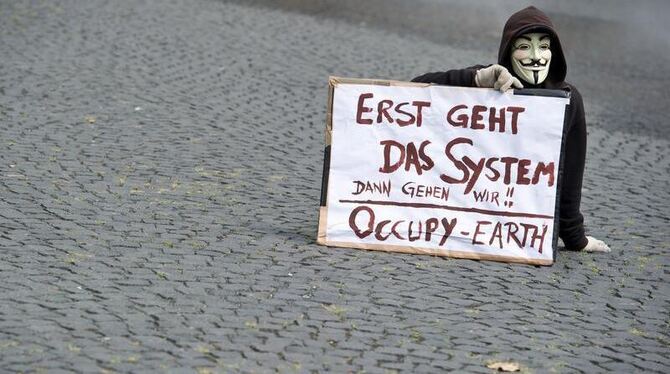 Aus Protest gegen die Macht der Finanzmärkte haben Demonstranten vor einem Jahr 50 Zelte vor der Europäischen Zentralbank in