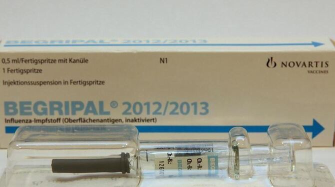 Eine Packung des Novartis-Impfstoffs Begripal. Foto: Ulrich Perrey