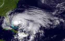 Hurrikan «Sandy» bewegt sich auf die USA zu. Foto: EPA/NOAA