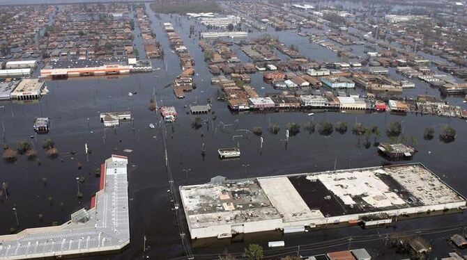 Das vom Hurrikan »Katrina« überflutete New Orleans am 3.9.2005. Foto: Phillip
