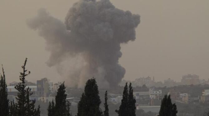 Israel setzt seine Angriffe auf den Gazastreifen unvermindert fort. Foto: Atef Safadi  