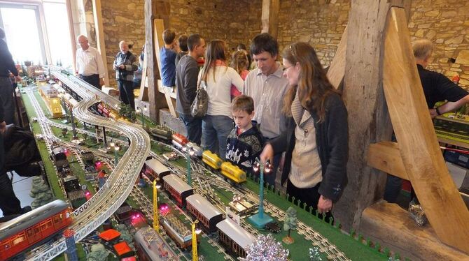 Am Wochenende verwandelte sich die Betzinger Zehntscheuer in ein Wunderland für die Fans alter Eisenbahnen. GEA-FOTO: IGL Am Wochenende verwandelte sich die Betzinger Zehntscheuer in ein Wunderland für die Fans alter Eisenbahnen. GEA-FOTO: IGL