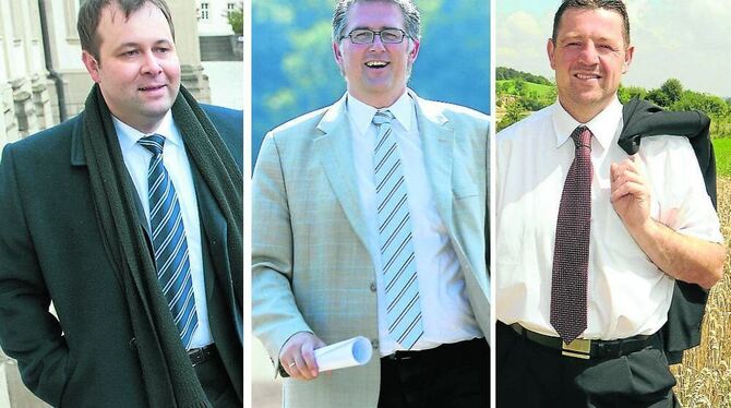 Sie treten am Samstag als Bewerber für die CDU-Bundestagskandidatur in der Lichtensteinhalle in Unterhausen an (von links): Flor Sie treten am Samstag als Bewerber für die CDU-Bundestagskandidatur in der Lichtensteinhalle in Unterhausen an (von links): Flor