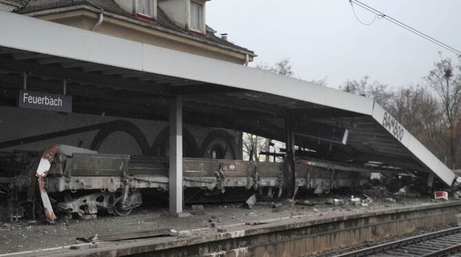 Waggon Unfall Feuerbach. FOTO: DPA