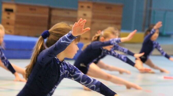 Die Schönheit der körperlichen Bewegung zeigten junge Turnerinnen bei der Turngala in Kirchentellinsfurt.  FOTO: LEISTER