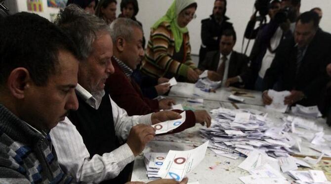 Auszählung der Stimmen zum ägyptischen Verfassungsreferendum. Foto: Khaled Elfiqi
