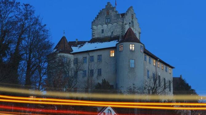Im Sommer strömen die Besucher, im Winter liegt die Meersburg am Bodensee oft verlassen da.