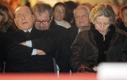 Silvio Berlusconi bei einer Veranstaltung zum Holocaust-Gedenktag in Mailand. Foto: Daniel Dal Zennaro