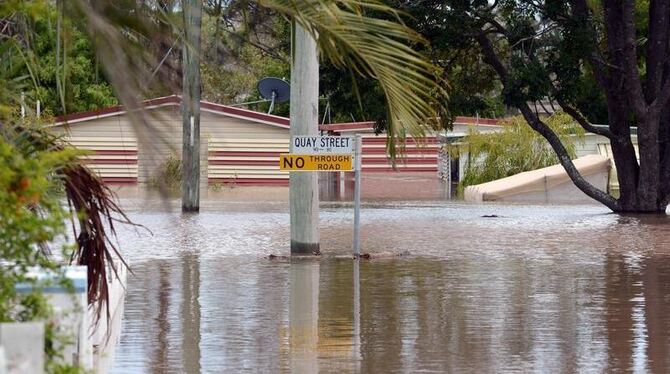 Von den Überschwemmungen ist besonders die Stadt Bundaberg in Queensland betroffen. Foto: Dan Peled 