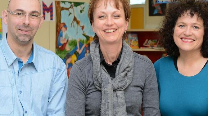 Machen sich für den Fortbestand der Erich-Kästner-Schule stark: die beiden Elternbeiratsvorsitzenden Sabine Hild-Jung und Stefan