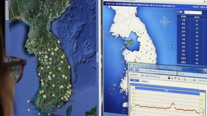 Durch einen Atomtest hat Nordorea ein künstliches Erdbeben erzeugt. Foto: Yonhap