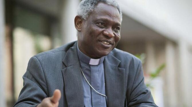 Einer der möglichen Kandidaten, der Benedikt XVI. beerben könnte: Kardinal Peter Turkson aus Ghana. Foto: Frank Rumpenhorst