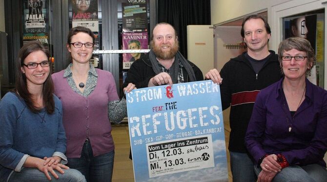 Eva Ostertag (von links, Asylzentrum Tübingen), Susanne Haag (Evangelische Kontaktstelle für Asylarbeit Reutlingen), Adalbert Se
