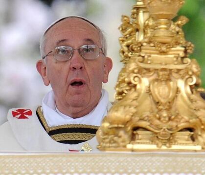 Papst Franziskus bei seiner ersten Ostermesse im Petersdom. Foto: Ettore Ferrari