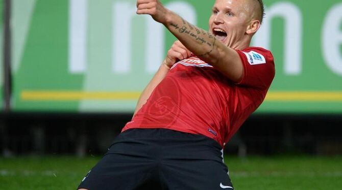 Freiburgs Jonathan Schmid traf zum 3:1 gegen Hannover 96. Foto: Patrick Seeger