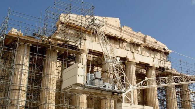 Der Parthenon Tempel auf der Akropolis in Athen. Griechenland bleibt für die EU eine Baustelle. Foto: Sven Hoppe