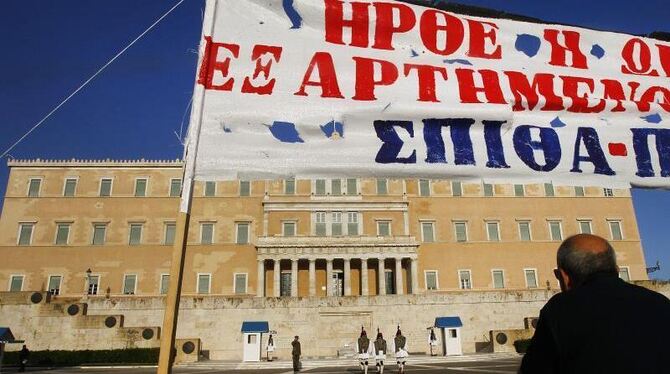 Die griechische Opposition empfindet die Regierungspolitik als »Troika-Memorandum-Diktatur«. Foto: Orestis Panagiotou