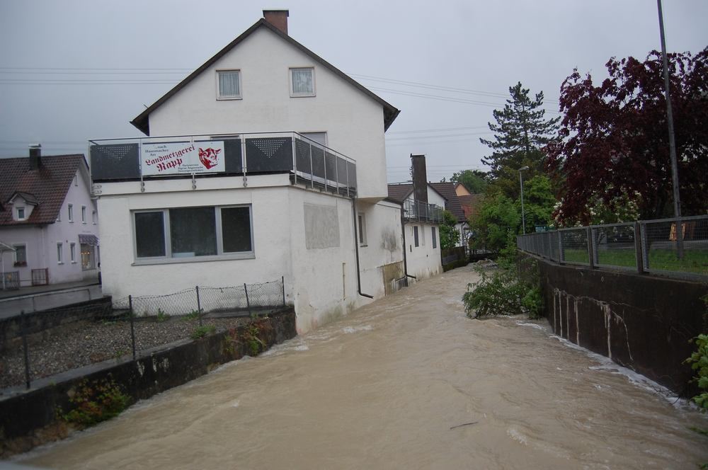 Hochwasser im Ermstal