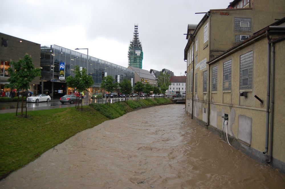Hochwasser im Ermstal