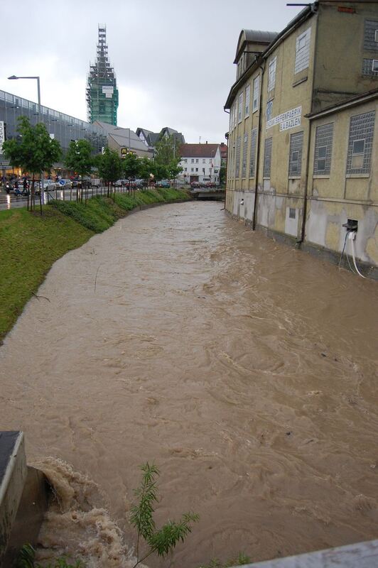 Hochwasser im Ermstal