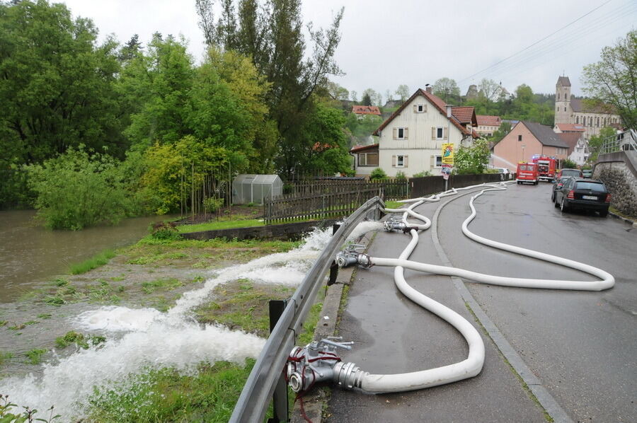 Hochwasser im Laucherttal Juni 2013