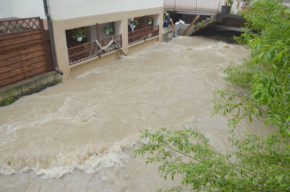 Hochwasser im Ermstal