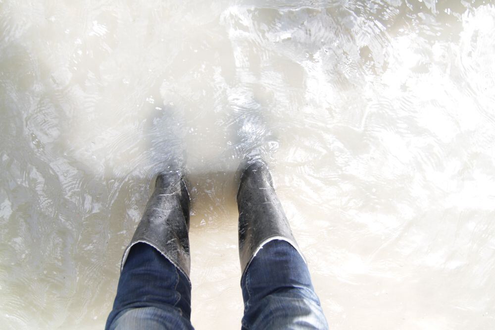 Hochwasser in Bad Urach.