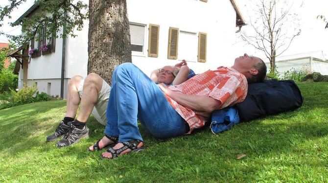 Rast in Dörnach vor dem Abstieg nach Mittelstadt.