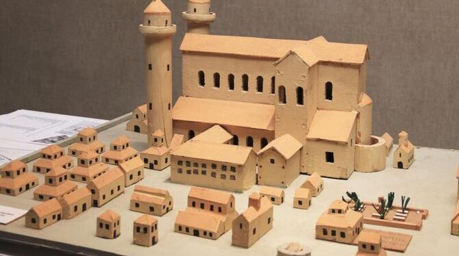 Ein Modell der geplanten mittelalterlichen Klosterstadt in Meßkirch. Foto: Marc Herwig/Archiv