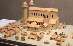 Ein Modell der geplanten mittelalterlichen Klosterstadt in Meßkirch. Foto: Marc Herwig/Archiv