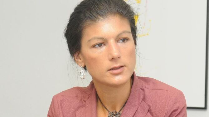 Sahra Wagenknecht, Vizevorsitzende der Linkspartei im GEA-Interview.  GEA-FOTO: MEYER