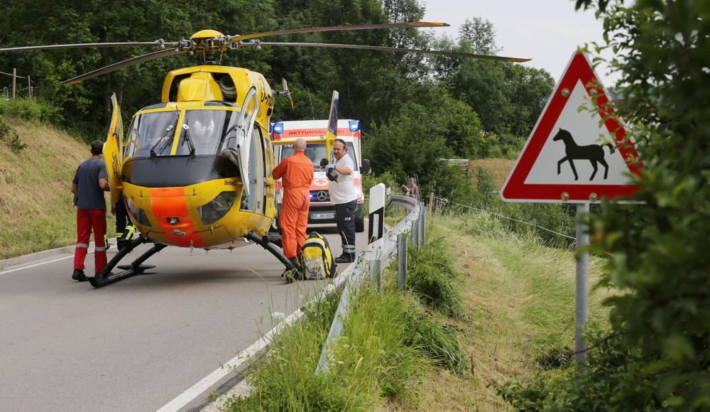 Motorradunfall bei Gossenzugen