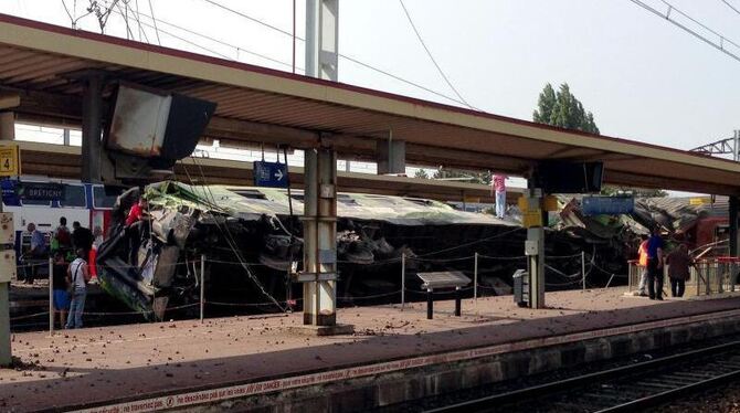 Auf dem Bahnhof von Brétigny-sur-Orge kam es zu einem schweren Unglück. Foto: Gorguet Thierry