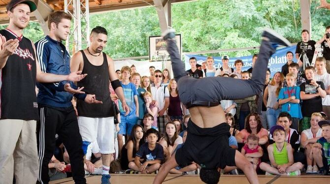 Gepuscht durchs Publikum: Beim Southside Battle in Tübingen liefen die Breakdancer zu Hochform auf.