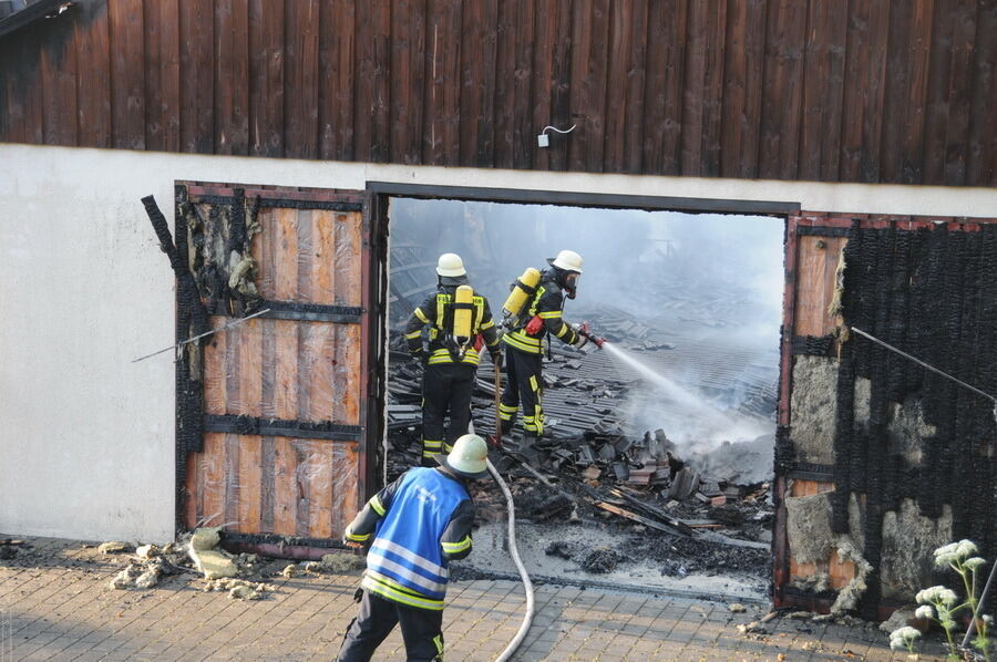 Großbrand zerstört Schützenhaus in Weilheim