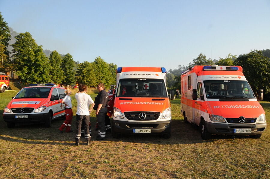Großbrand zerstört Schützenhaus in Weilheim