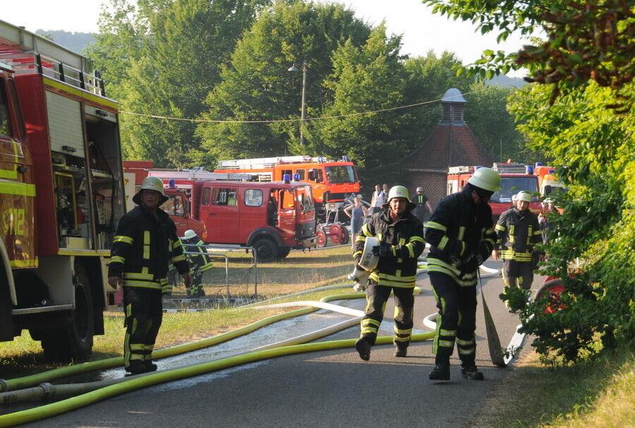 Großbrand zerstört Schützenhaus in Weilheim