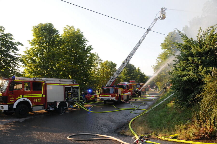 Großbrand zerstört Schützenhaus in Weilheim