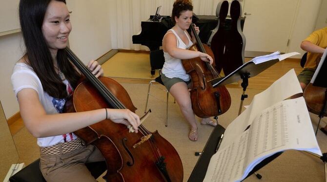 Probeszene in der Musikhochschule Trossingen.