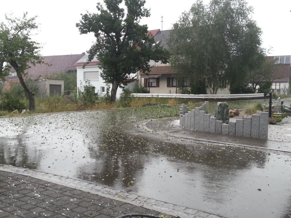 Unwetter auf der Alb 6. August 2013