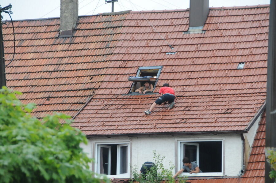 Unwetter auf der Alb 6. August 2013