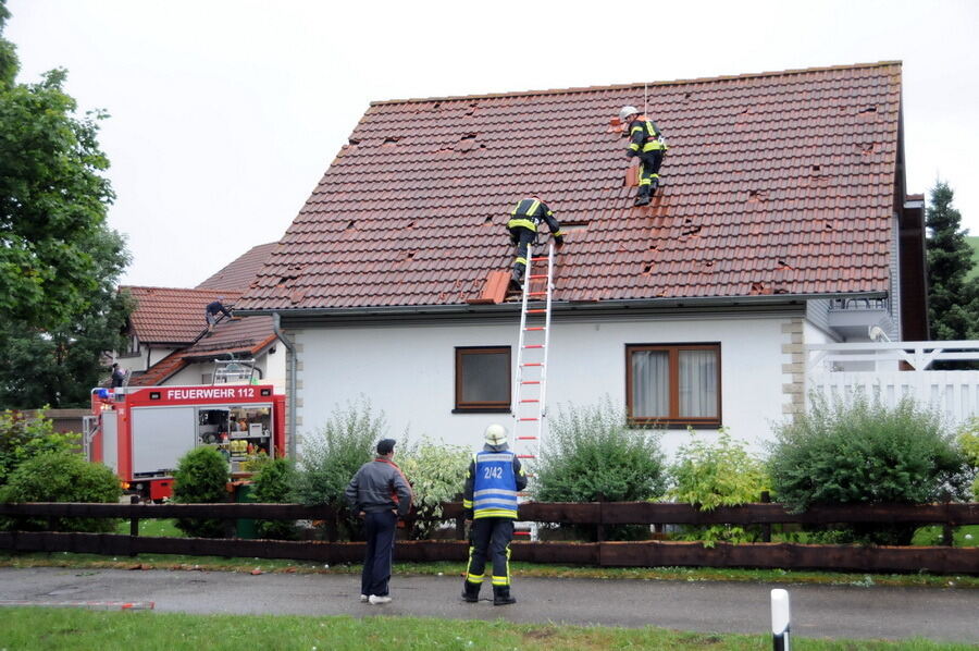 Unwetter auf der Alb 6. August 2013