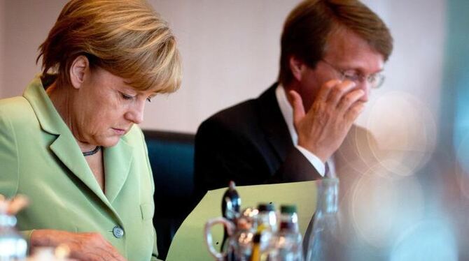 Angela Merkel und Ronald Pofalla. Foto: Kay Nietfeld
