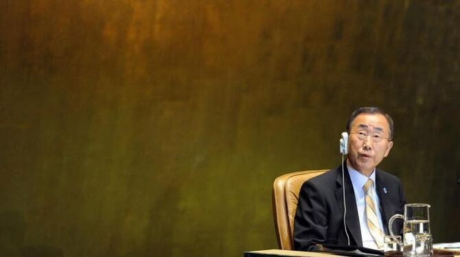 UN-Generalsekretär Ban in New York. Auch die Zentrale der Vereinten Nationen soll von der NSA abgehört worden sein. Foto: And