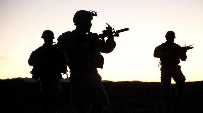 Soldaten der US-Spezialeinheit Sea-Air-Land (SEAL) während eines Manövers. Foto: Seal/US Navy/Archiv